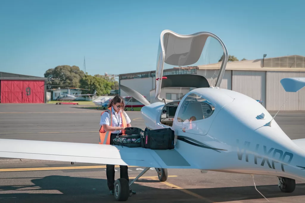 Flight-Departure-Processes-Female-Pilot